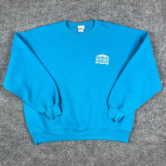 Golden Nugget Sweatshirt Mens Size XL Blue Casino Graphic Crewneck Pullover - Picture 1 of 8